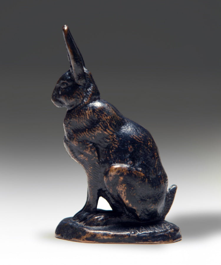 A Bronze Model of a Rabbit by Antoine-Louis Barye, Barbedienne Foundry